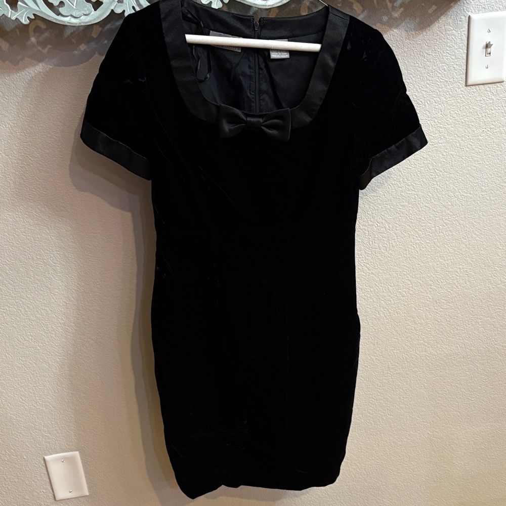 Liz Claiborne Black Velvet Mini Dress